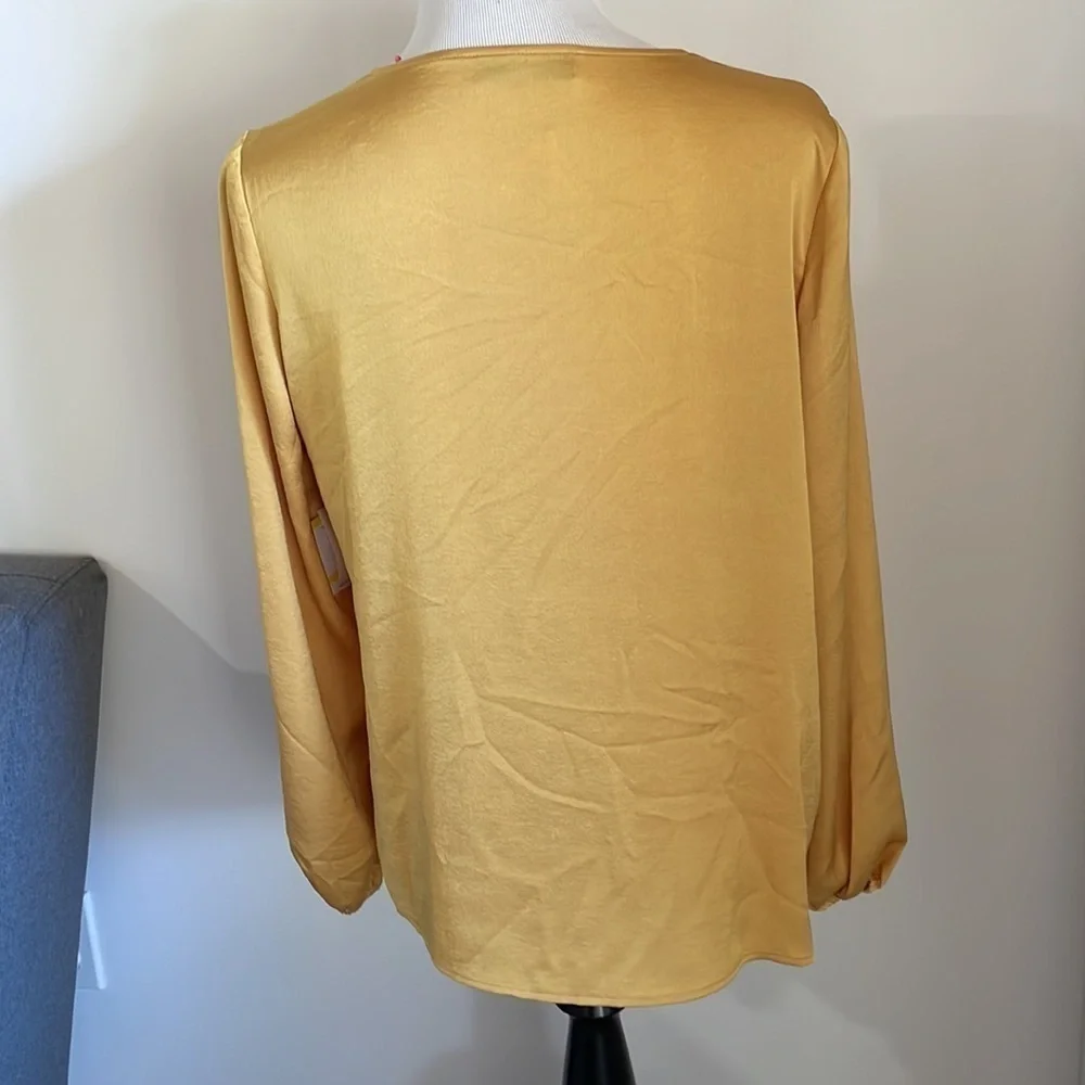 NWT Kasper Catalan yellow blouse - Picture 5 of 6